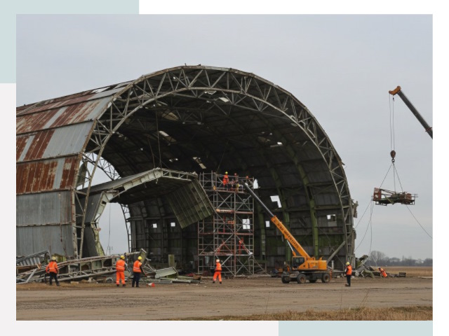 Демонтаж ангаров в Калуге